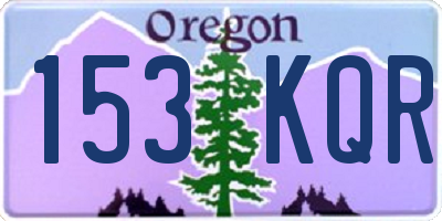 OR license plate 153KQR