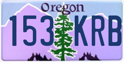 OR license plate 153KRB