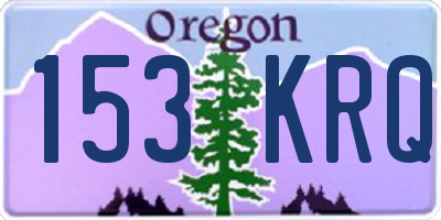 OR license plate 153KRQ