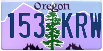OR license plate 153KRW