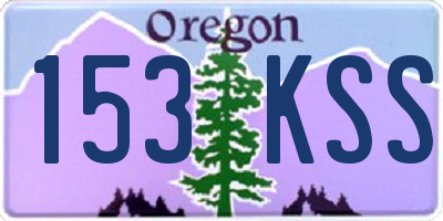 OR license plate 153KSS