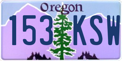 OR license plate 153KSW