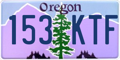 OR license plate 153KTF