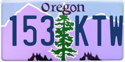 OR license plate 153KTW