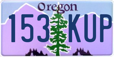 OR license plate 153KUP