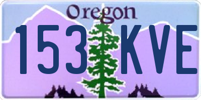 OR license plate 153KVE