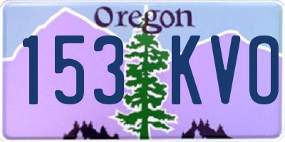 OR license plate 153KVO