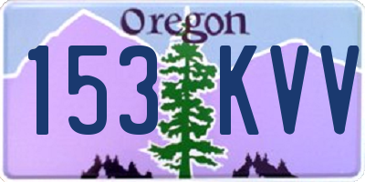 OR license plate 153KVV
