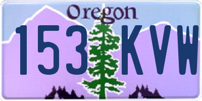 OR license plate 153KVW