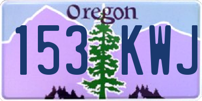OR license plate 153KWJ