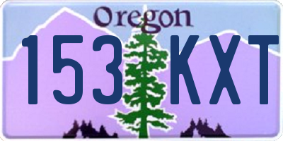 OR license plate 153KXT