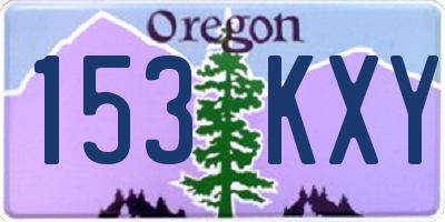 OR license plate 153KXY