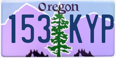 OR license plate 153KYP