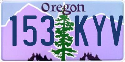 OR license plate 153KYV