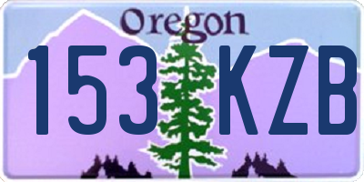 OR license plate 153KZB