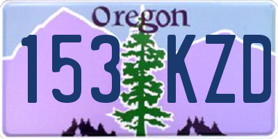 OR license plate 153KZD