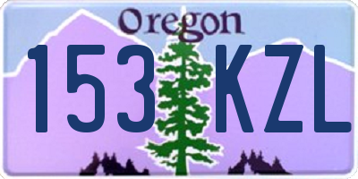 OR license plate 153KZL