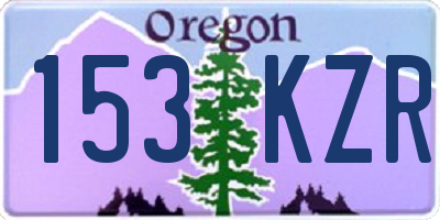 OR license plate 153KZR