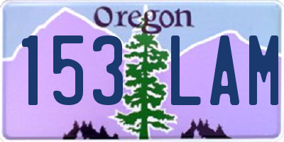 OR license plate 153LAM