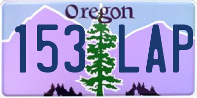 OR license plate 153LAP