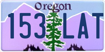 OR license plate 153LAT