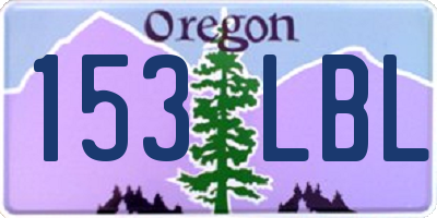 OR license plate 153LBL