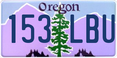OR license plate 153LBU