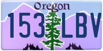 OR license plate 153LBV