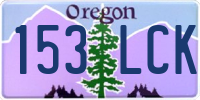 OR license plate 153LCK