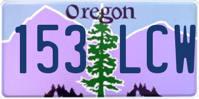 OR license plate 153LCW