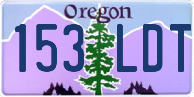 OR license plate 153LDT