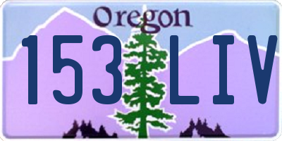 OR license plate 153LIV
