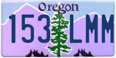 OR license plate 153LMM