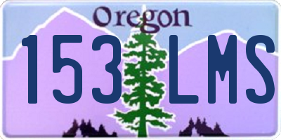 OR license plate 153LMS