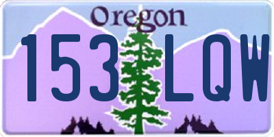OR license plate 153LQW