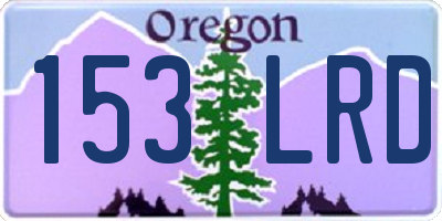 OR license plate 153LRD