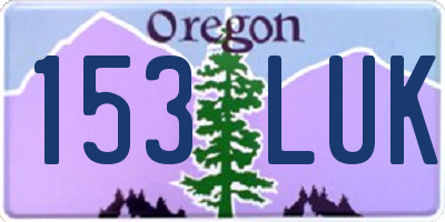 OR license plate 153LUK