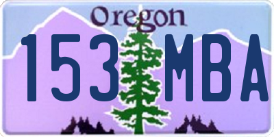 OR license plate 153MBA