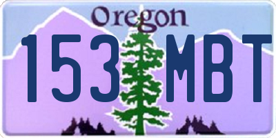 OR license plate 153MBT