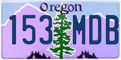 OR license plate 153MDB