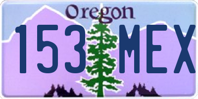 OR license plate 153MEX