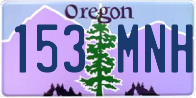 OR license plate 153MNH