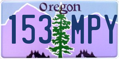 OR license plate 153MPY