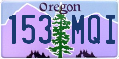 OR license plate 153MQI