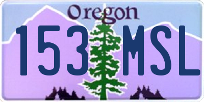 OR license plate 153MSL