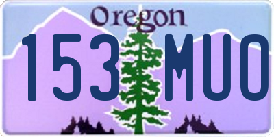 OR license plate 153MUO