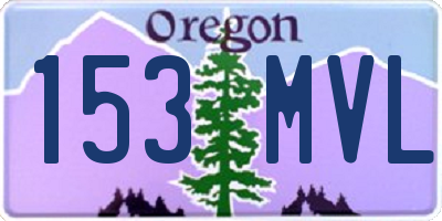 OR license plate 153MVL