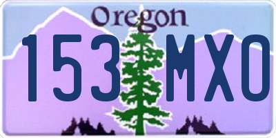OR license plate 153MXO