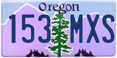 OR license plate 153MXS