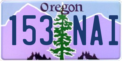 OR license plate 153NAI
